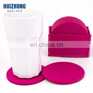 Various Colors Customized Leaf Shape Cheap Felt Cup Coaster thumbnail-3