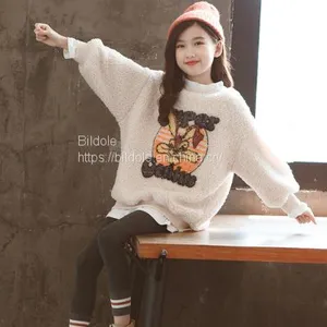 Girls' Sweater With Cashmere Wool Coat thumbnail-2