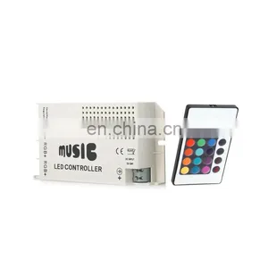 12-24В 24-клавишный беспроводной ИК-пульт управления RGB-диодным контроллером с диммером и управлением по звуку музыки для RGB-ленты светодиодов thumbnail-6