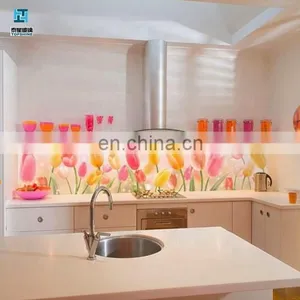 Customized 6mm Printed Glass Splash Back Kitchen Sink Glass Splashback thumbnail-1