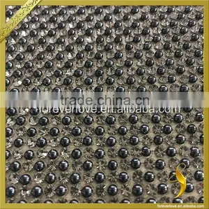 Wholesale Aluminum Sticker Rhienstone Sheet Shoes Accessories Hot Fix Rhinestone Mesh FRM-206 thumbnail-3