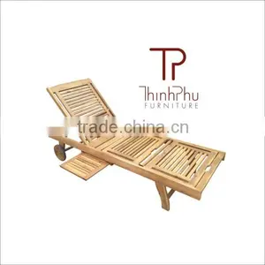 FAMIGO - SUN LOUNGER With Various Positions - High Quality Acacia Furniture thumbnail-1