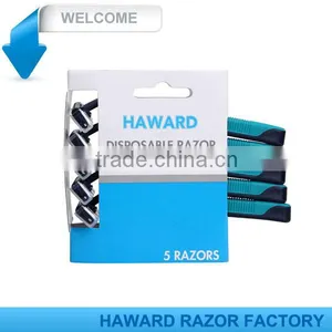 D227L Rubber Handle Two Blade Shaver thumbnail-4