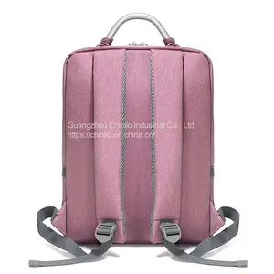New Fashion Leisure Business Pink Backpack Lightweight Simple Style Travel Backpack Large Capacity Laptop Bag CLG18-201 thumbnail-3