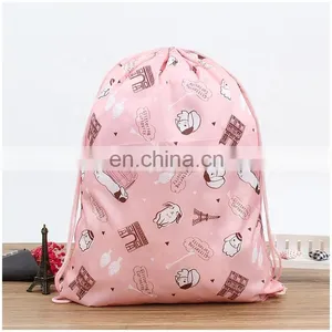 Custom Reusable Non Woven Drawstring Carry Bags Foldable thumbnail-5