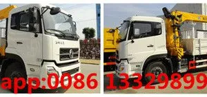 HOT SALE! DONGFENG TIANLONG 10T Cargo Truck With Crane for Sale thumbnail-2