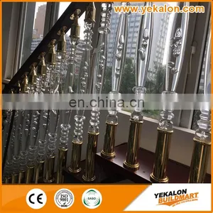 Best-Selling Best Quality New Design Luxury Aluminium Transparent Acrylic Stair Railing From China Manufacturer thumbnail-2