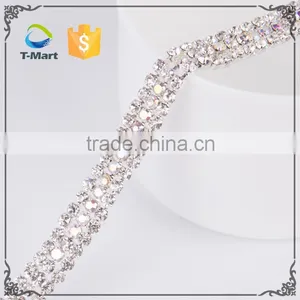 Hot Sale Diamond Cup Chain 2 Rows Rhinestone Cup Chain thumbnail-2