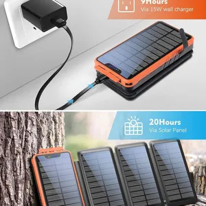 Solar PowerBank 26800mAh Large Capacity Outdoor Waterproof Solar Power Bank Wireless Charging thumbnail-4