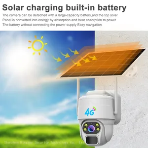 Solar Security Home V380 Camera 4K 2MP 4MP 8MP Outdoor 4G Wireless PTZ IP CCTV for Outdoor thumbnail-5