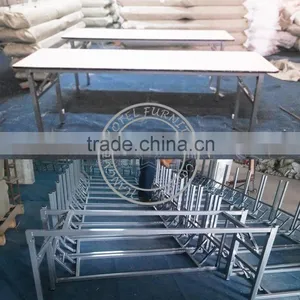 Wholesale Square Plywood Basswood Folding Dining Table For Hotel thumbnail-2