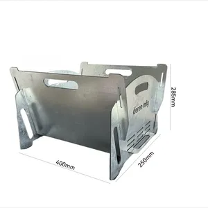 Portable Charcoal Camping Stove & BBQ Grill | Steel Charcoal Fire Pit & Fire Place thumbnail-1