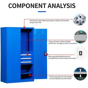 Strong Heavy Duty Cabinet KD Structure Metal Garage Cabinet thumbnail-2
