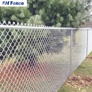 Easily Assembled Black Paint Diamond Fence Volleyball Court Chain Link Fence Panels Farm Galvanized Chain Link Wire Mesh Fence thumbnail-6