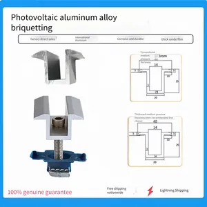 Photovoltaic Bracket Accessories - Aluminum Alloy Adjustable Side Pressure Blocks for Solar Panels thumbnail-3