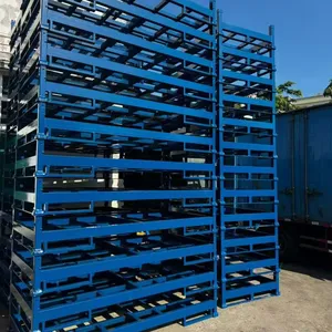 Heavy-Duty Foldable Tyre Stacking Rack for Warehouse Storage thumbnail-2
