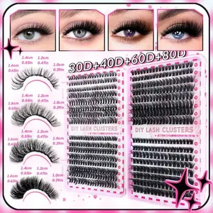 False Eyelashes Glue Set, Voluminous False Eyelashes, Popular False Eyelash Set, Party Music Festival Concert False Eyelashes thumbnail-4