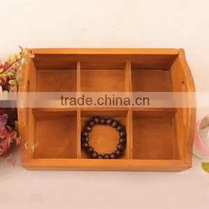 Multifunctional Wooden Partition Beverage Storage Tray Box thumbnail-3