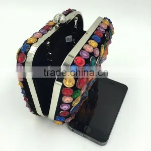 Hot Sale Colorfull Rhinestone Clutch Bag Have Stock thumbnail-2