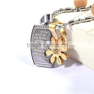 Pendants Or Charms Jewelry Type Couples Stainless Steel Pendant Flower Pendant Steel thumbnail-3