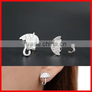 925 Sterling Silver Cheap Cute Girls Plain Silver Earring Cheap thumbnail-1