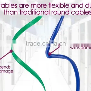Flat Ultra Flexiable UTP Cable Cat6a With Good Price thumbnail-4
