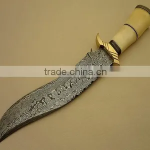 Hand Made Damascus Knife / Hunting Knife / Bowie Knife thumbnail-4