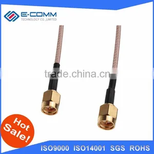 China Supplier 50cm Cable SMA Male To SMA Male With Nut Bulkhead RF Coax Pigtail Cable RG316 Connector Adapter thumbnail-3