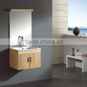 Wall Mounted Single Sink Bathroom Vanity With Mirror Cabinet thumbnail-4