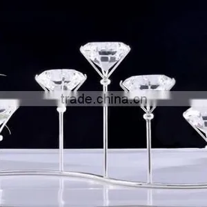 AN384 ANPHY European Style Wedding Household Bar Decoration Mental Crystal Diamond Five Heads Candlestick Stand Holder Display thumbnail-1