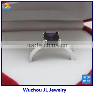 European Style Royal Square CZ 925 Silver Ring Fashion Jewelry thumbnail-1