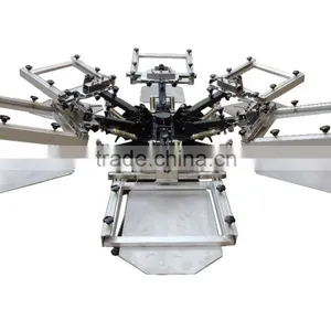 Heavy Duty 6 Color 6 Station Screen Printer With Micro Registration and Aluminium Platen thumbnail-2