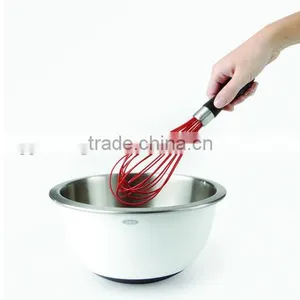 Hot Sale FDA and LFGB Silicone Whisk Silicone Kitchen Utensils for Blending, Whisking, Beating & Stirring thumbnail-3