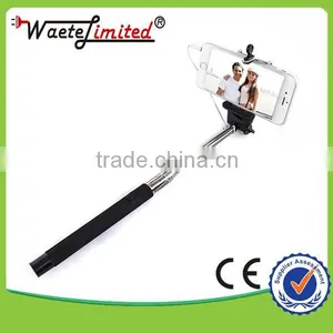 2014-2015 Hot High Quality Mobile Cable Selfie Stick With Foldable Holder thumbnail-1