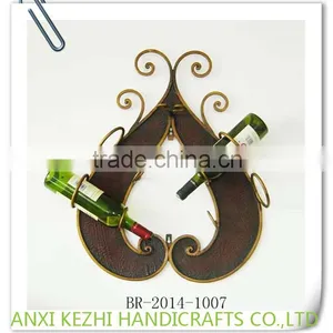 LC-86407 Unique Wall Mounted Metal Wine Bottle Holder Wine Rack thumbnail-2