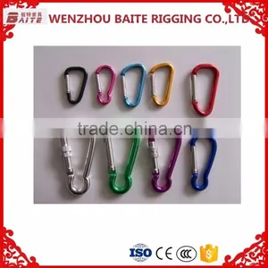 CHINA ALUMINUM CARABINER SNAP HOOK PROFESSIONAL MANUFACTURER 5*50 MM thumbnail-1