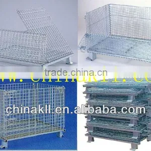 Galvanized Steel Wire Storage Cage / Warehouse Cage thumbnail-1