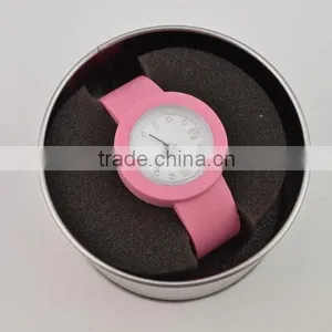 Simple Deisgn O Shape Silicone Cuff Watch Promotional Gift Watch thumbnail-2