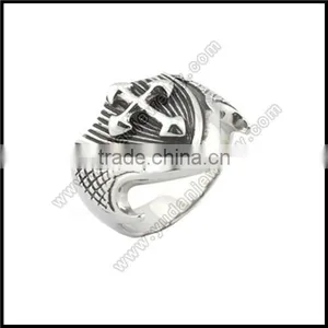 Stainless Steel Cross Skull Ring thumbnail-5