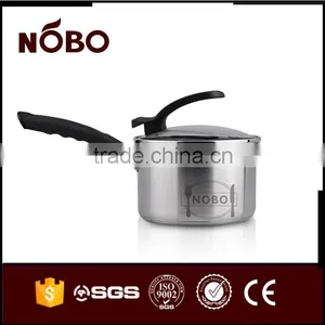 0.8mm Thick Double Bottom S/S201 Saucepot With Bakelite Handle thumbnail-1