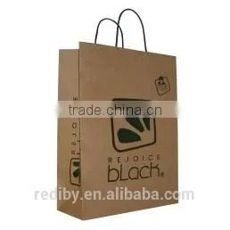 Custom Logo Handmade Recycle Brown / White Paper Craft Bag thumbnail-1