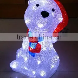 3D Acrylic Bear Motif LED Christmas Light thumbnail-1