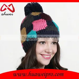 Colorful Fashion Beanies Knitted Beanie Thick Warm Winter Knit Beanie Hat Cap thumbnail-2
