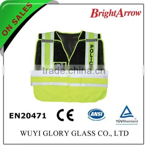 ENISO 20471 Standard Cheap Reflective White Bicycle Safety Waistcoat thumbnail-1
