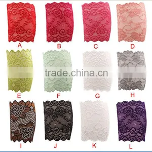 2015 Hot Sale Women Girls Lace Leg Warmers Elastic Lace Flower Design Leg Warmers Lace Trim Toppers Boot Socks Cuffs thumbnail-1