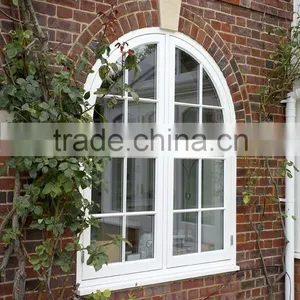 Modern House Window for Sale,PVC Manual Crank Opening Window Grill Design,PVC Arch Hand Crank Windows thumbnail-1
