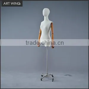 Full Body Fashion Fabric Dress Form Mannequin for Display With Wheels thumbnail-4