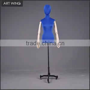 Mannequin Dress Form Covered Fabric Arms Vintage for Sale New York thumbnail-6
