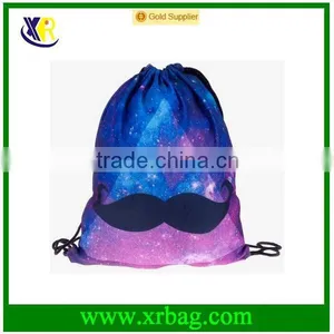 Student Daypacks Print Starry Sky Backpack Travel Drawstring Textile Bag thumbnail-1