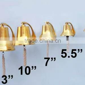 Brass Plated Hanging Ship's Bell / Decorative Ship Bells NBB 0012 thumbnail-6